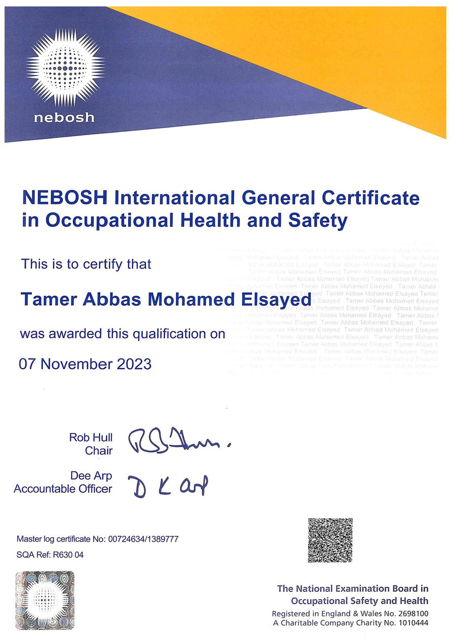 الشهادة الدولية العامة NEBOSH IGC